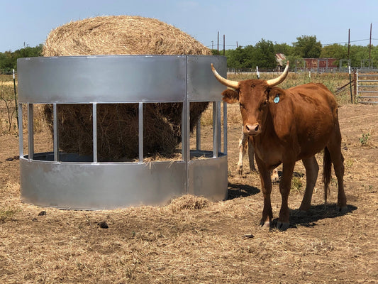 1- R6 Heavy Duty Hay Saver Round Bale Feeder