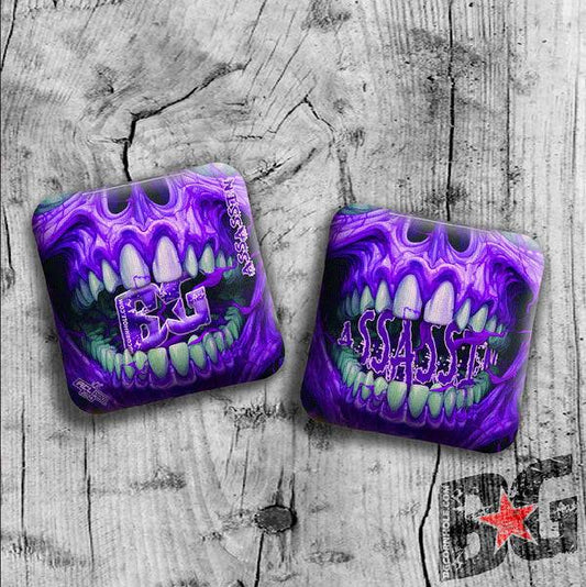 2024 Bg Taste Of Bg | Purple Assassin | Acl Pro Stamped Cornhole Bags | Set Of 4 Bags