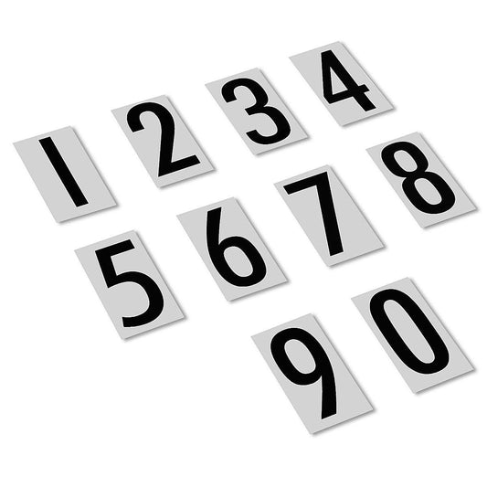 2 Vinyl Numbers Kit, White - - Pack Of 600 - S-14679