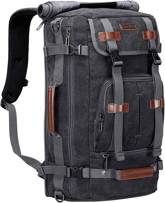 22 Mens Canvas Laptop Backpack - Black