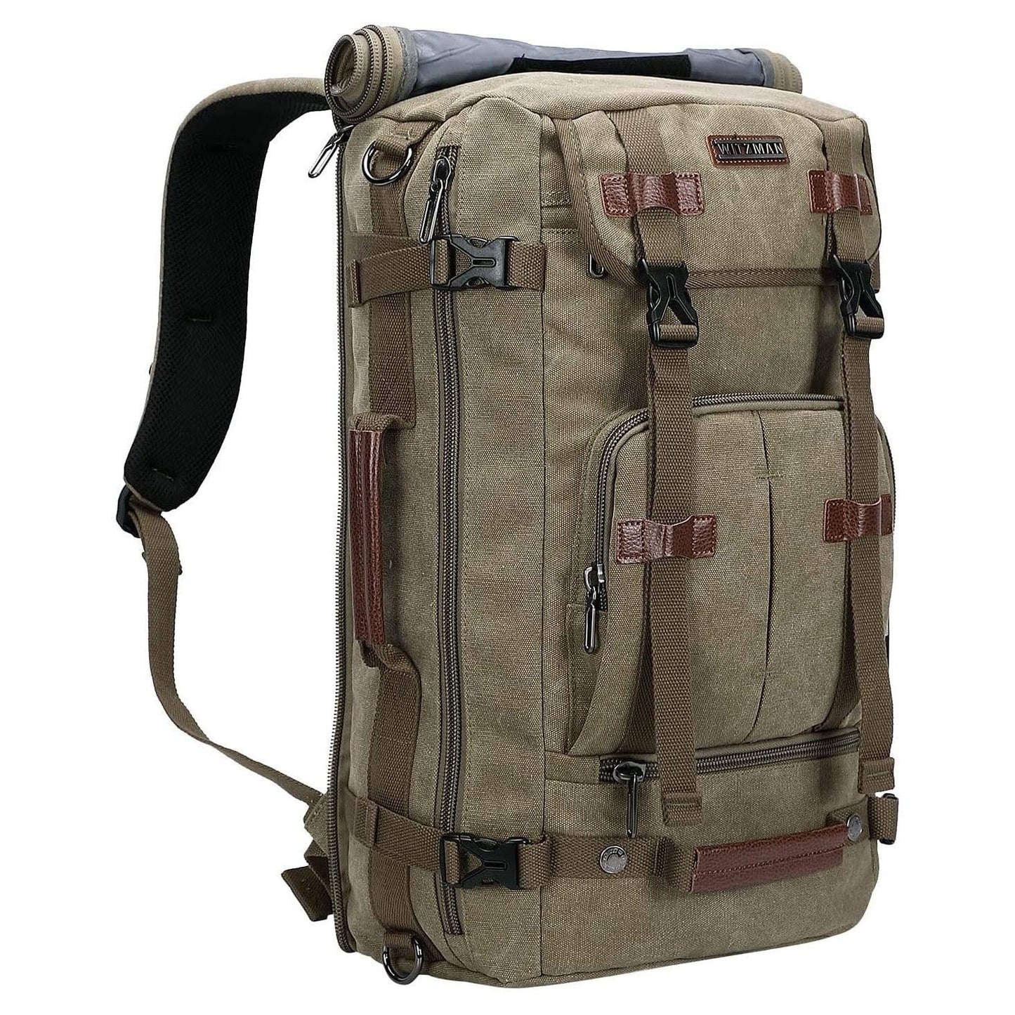 22 Mens Canvas Laptop Backpack - Brown