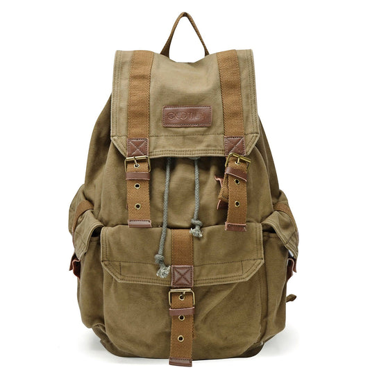 21101amg Specially High Density Thick Canvas Backpack Rucksack, Army Green