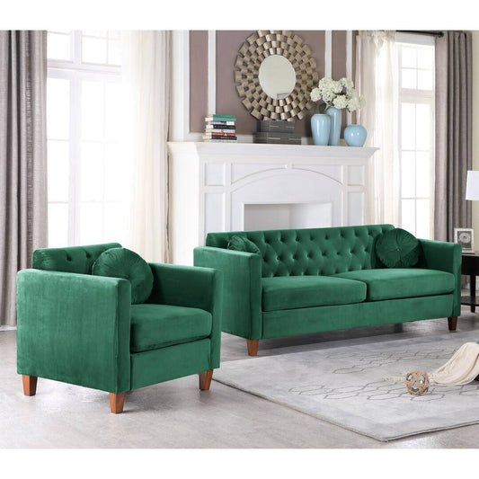 2 Piece Velvet Living Room Set