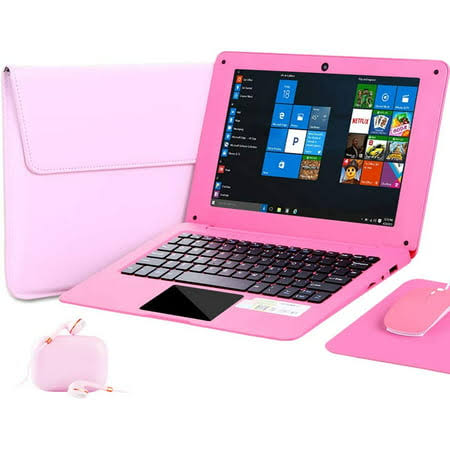 10 Laptop 10.1 Inch Quad Core Notebook Slim And Lightweight Mini Netbook Computer With Netflix Youtube Bluetooth Wifi Webcam Hdmi , And Laptop