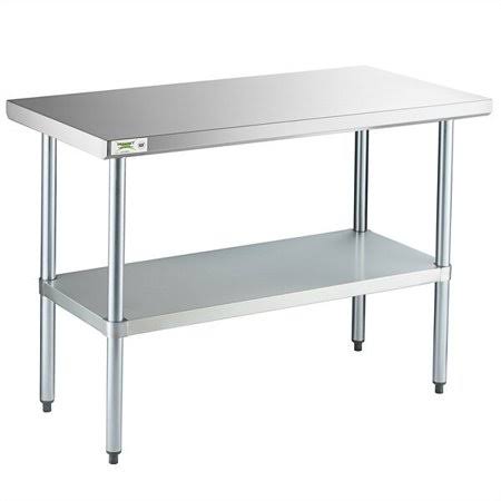 24 Inch X 48 Inch Stainless Steel Work Prep Table Shelf Commercial Restaurant Kitchen, Size: 24 X 48